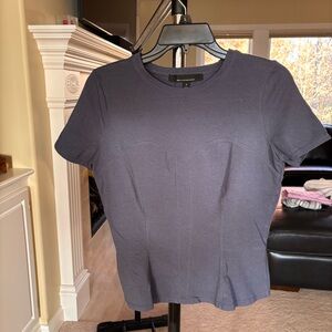 WHBM Short Sleeve Seamed Peplum Tee